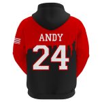 custom sublimation baseball and softball athletic hoodie for clubs and teams