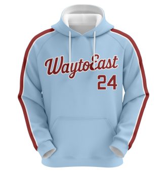 custom sublimation baseball and softball athletic hoodie for clubs and teams