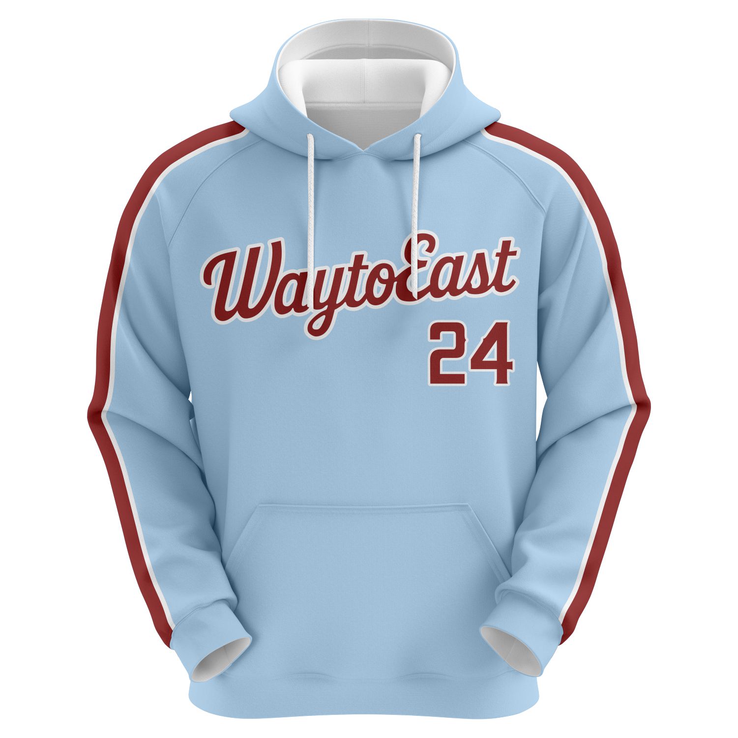 Retro Diamond Hoodie Front custom sublimation baseball and softball athletic hoodie for clubs and teams