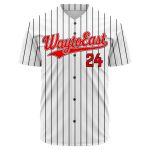 Custom fully sublimated baseball jersey with high definition team logo design