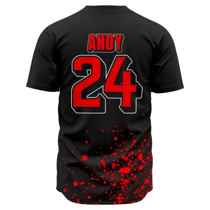 Custom fully sublimated baseball jersey with high definition team logo design