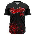 Custom fully sublimated baseball jersey with high definition team logo design