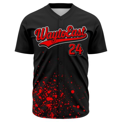 Custom fully sublimated baseball jersey with high definition team logo design