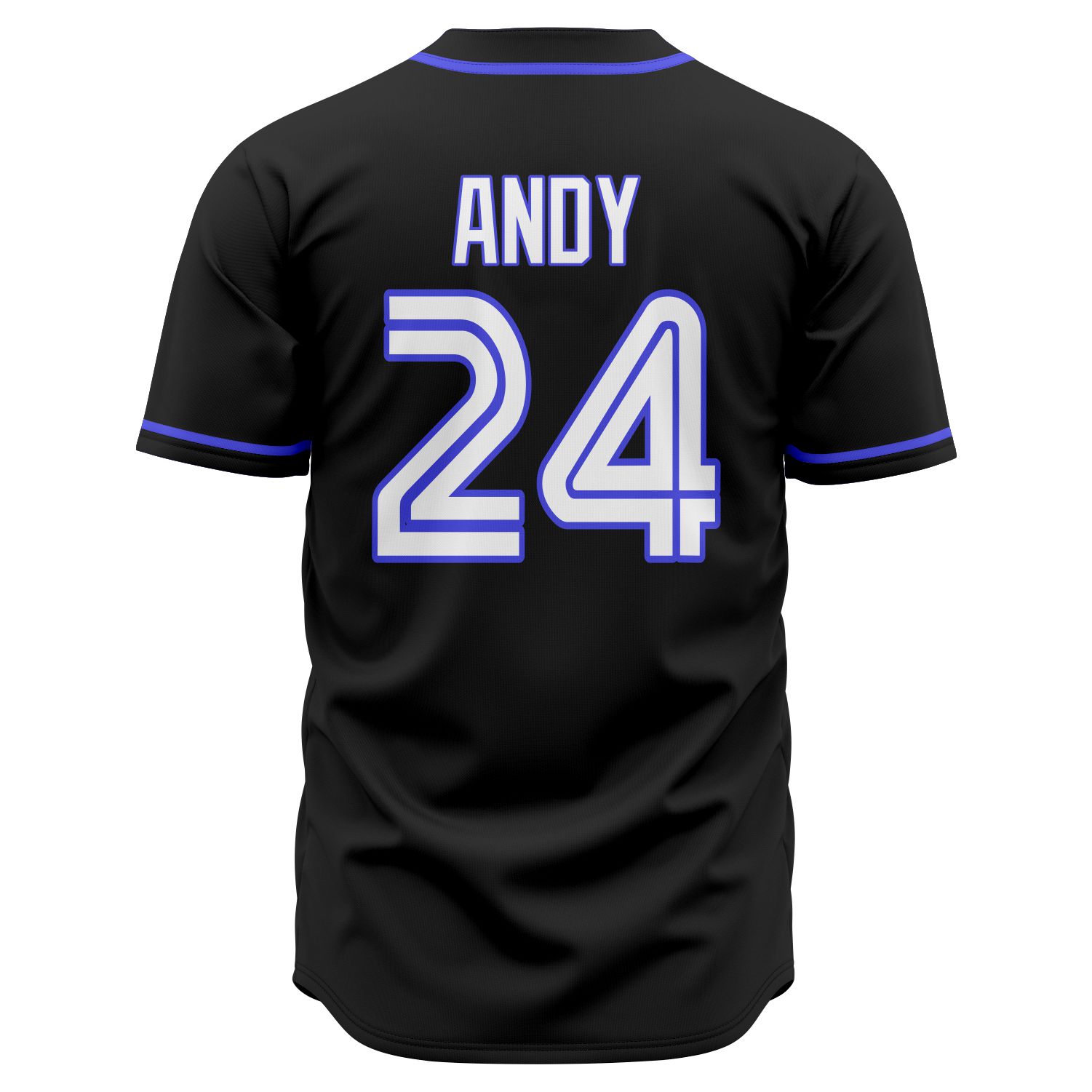 Blackout Eclipse Baseball Jersey Back Custom fully sublimated baseball jersey with high definition team logo design