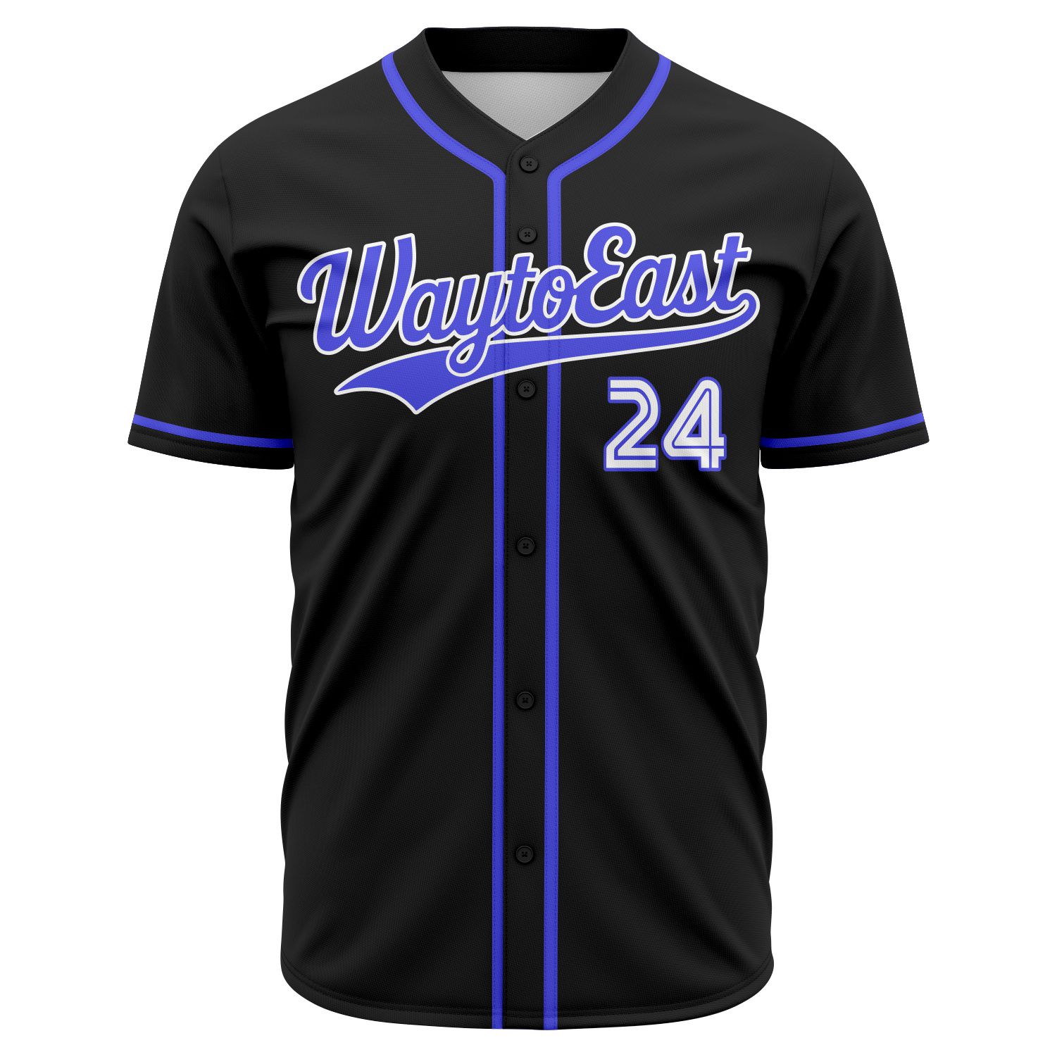 Blackout Eclipse Baseball Jersey Front Custom fully sublimated baseball jersey with high definition team logo design