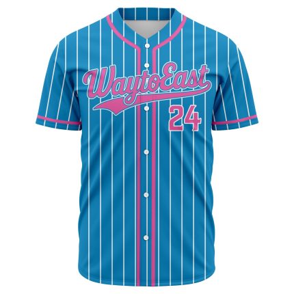 Custom fully sublimated baseball jersey with high definition team logo design