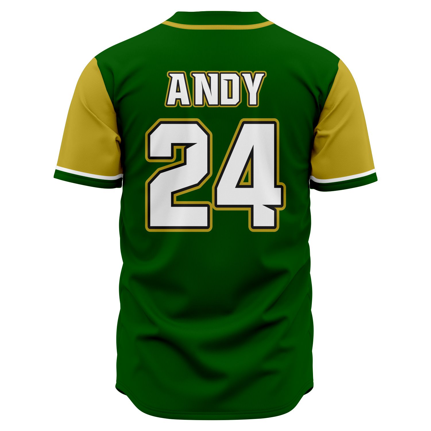 Oakland Classic Full-Button Jersey Back Custom fully sublimated baseball jersey with high definition team logo design