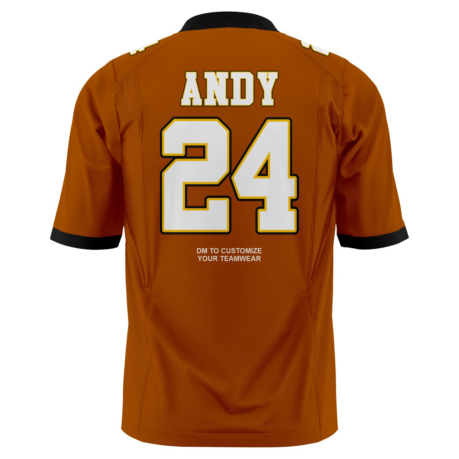 The Texas Longhorn Edition Football Jersey Back Custom fully sublimated American football uniform with heavy duty team jersey and pants